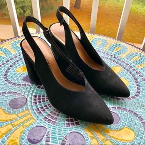 NWOT Black Suede Heels
